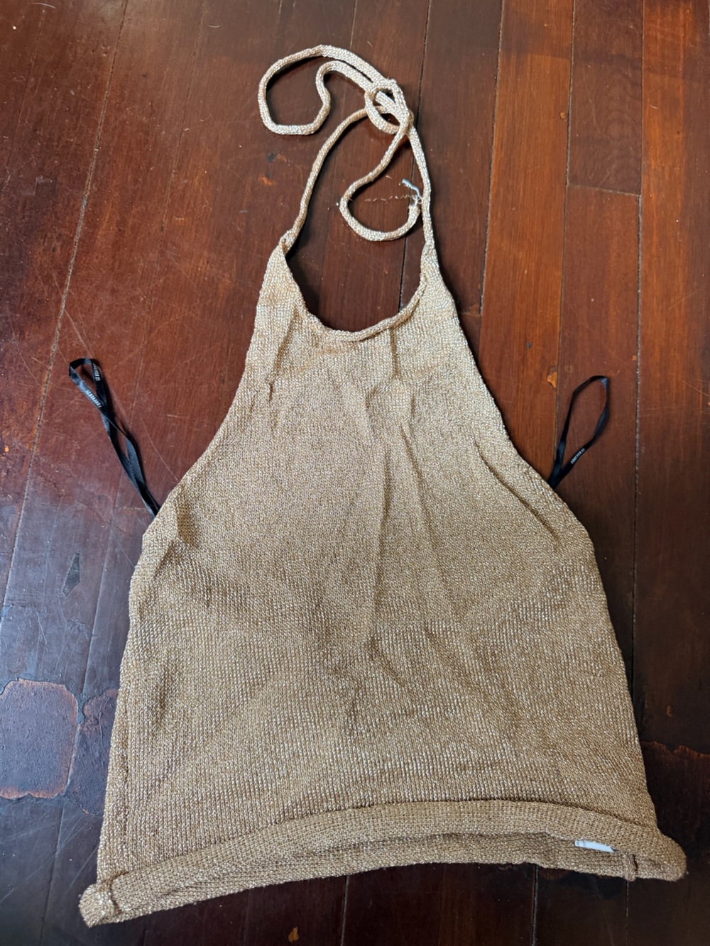 Forever 21 Gold Halter Knit Tank